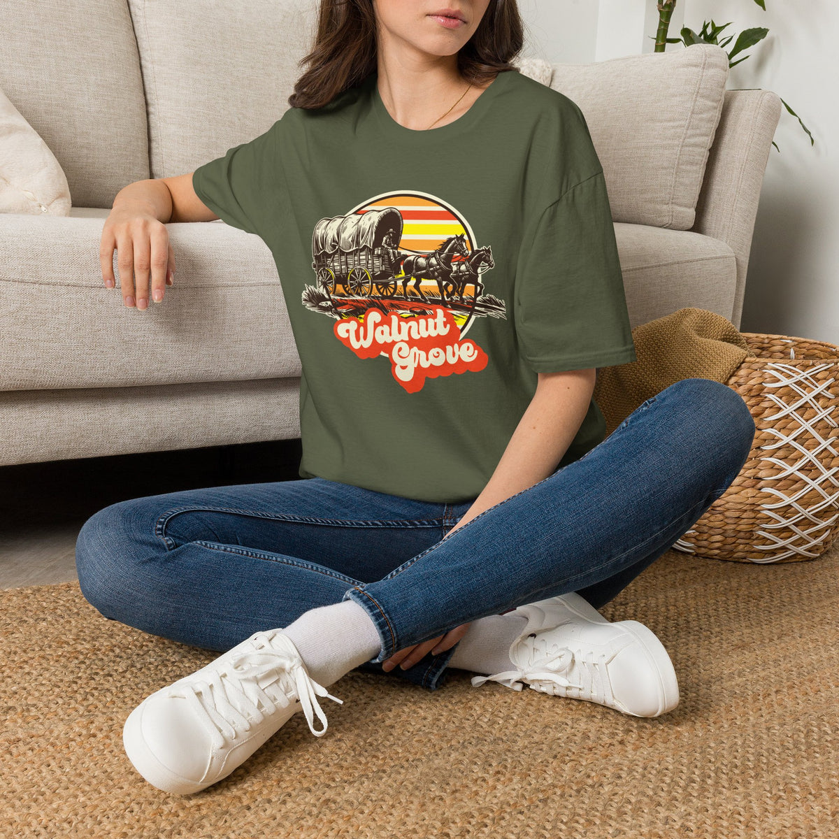 Walnut Grove Covered Wagon Unisex Softstyle T-Shirt Tee