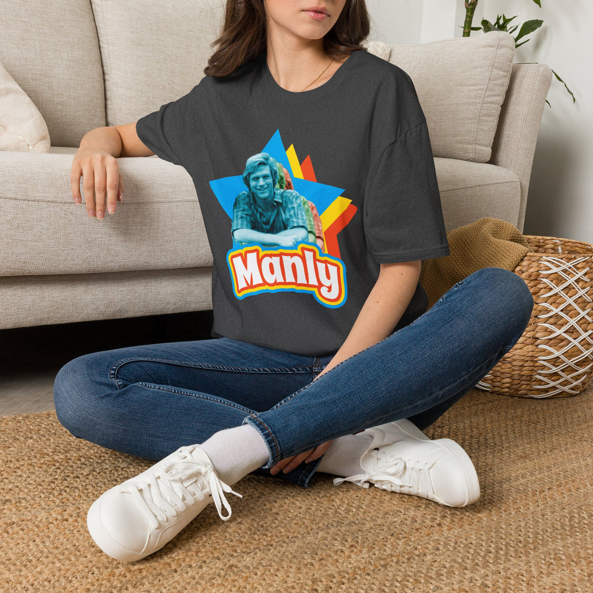Manly Retro Star Unisex Softstyle T-Shirt Tee