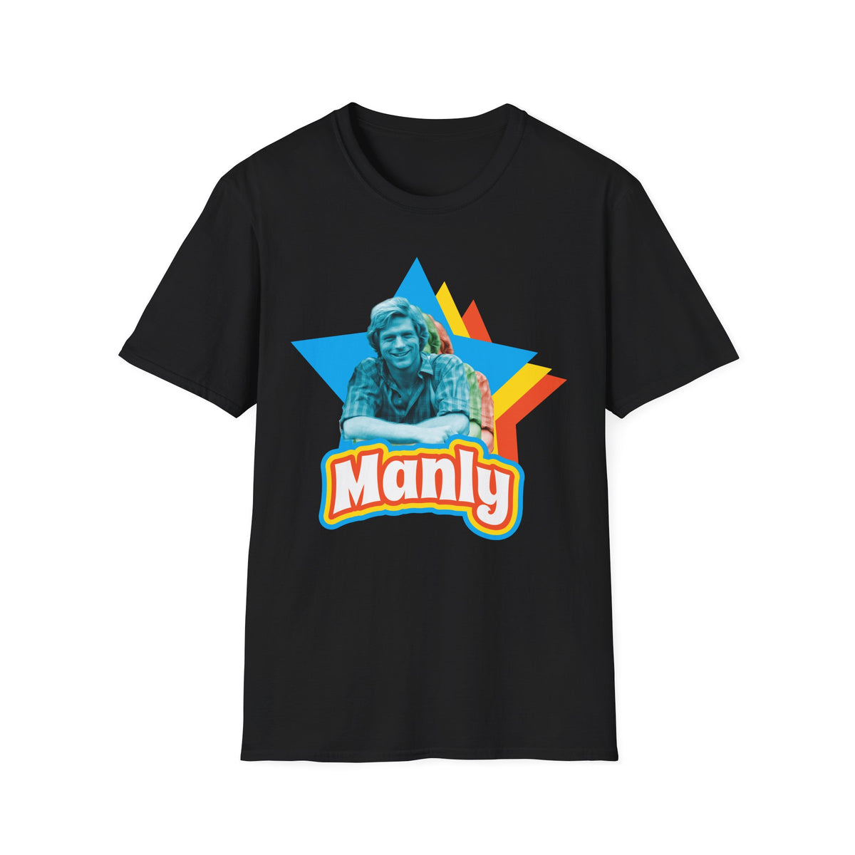 Manly Retro Star Unisex Softstyle T-Shirt Tee