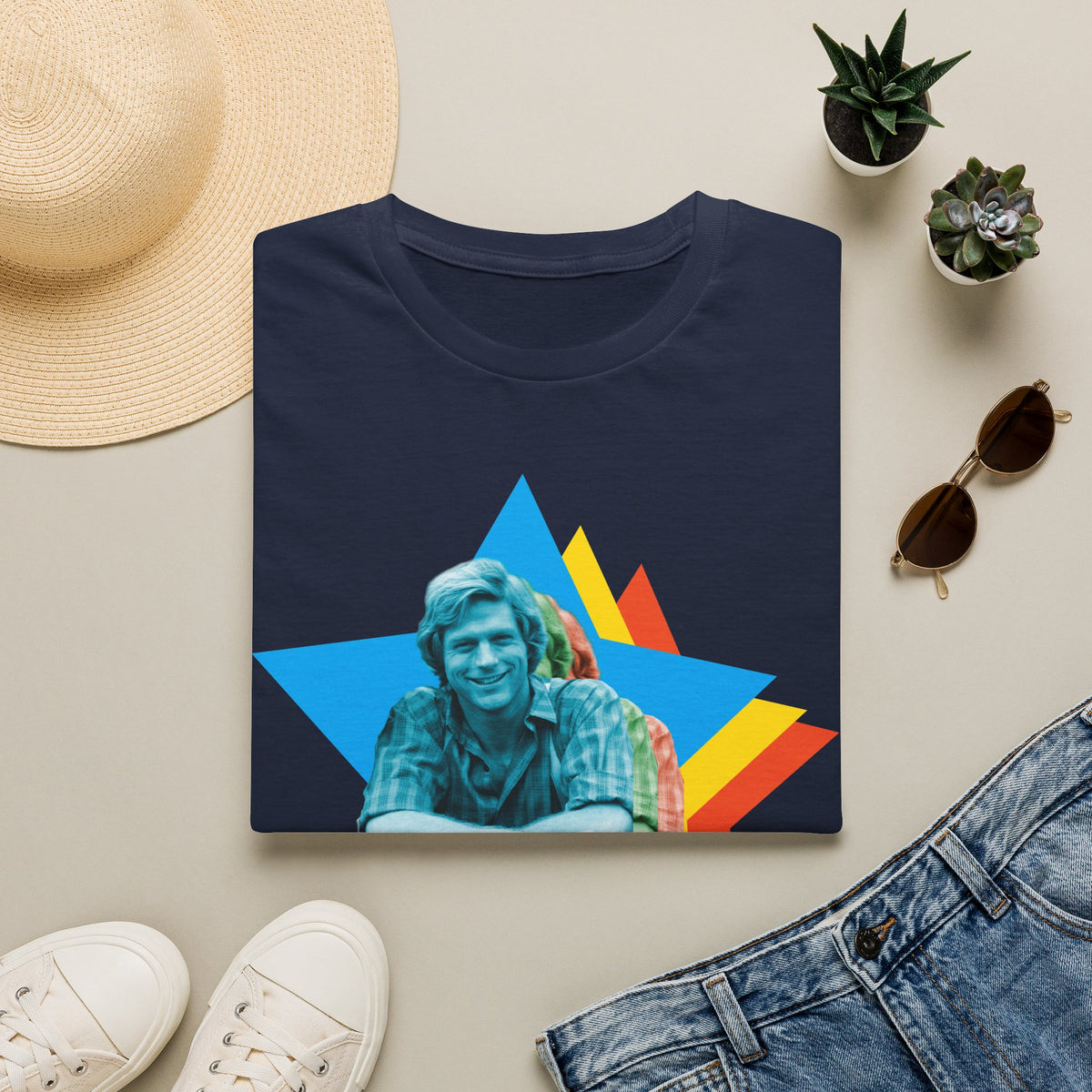 Manly Retro Star Unisex Softstyle T-Shirt Tee