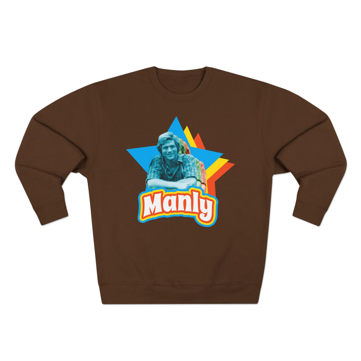 Manly Retro Star Sweatshirt — Graphic Crewneck
