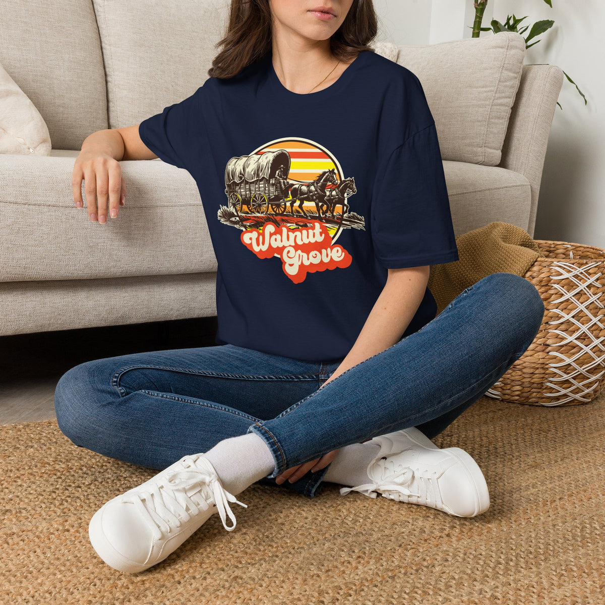 Walnut Grove Covered Wagon Unisex Softstyle T-Shirt Tee