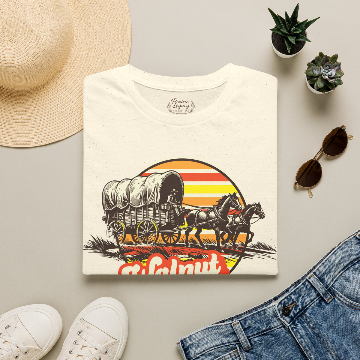 Walnut Grove Covered Wagon Unisex Softstyle T-Shirt Tee