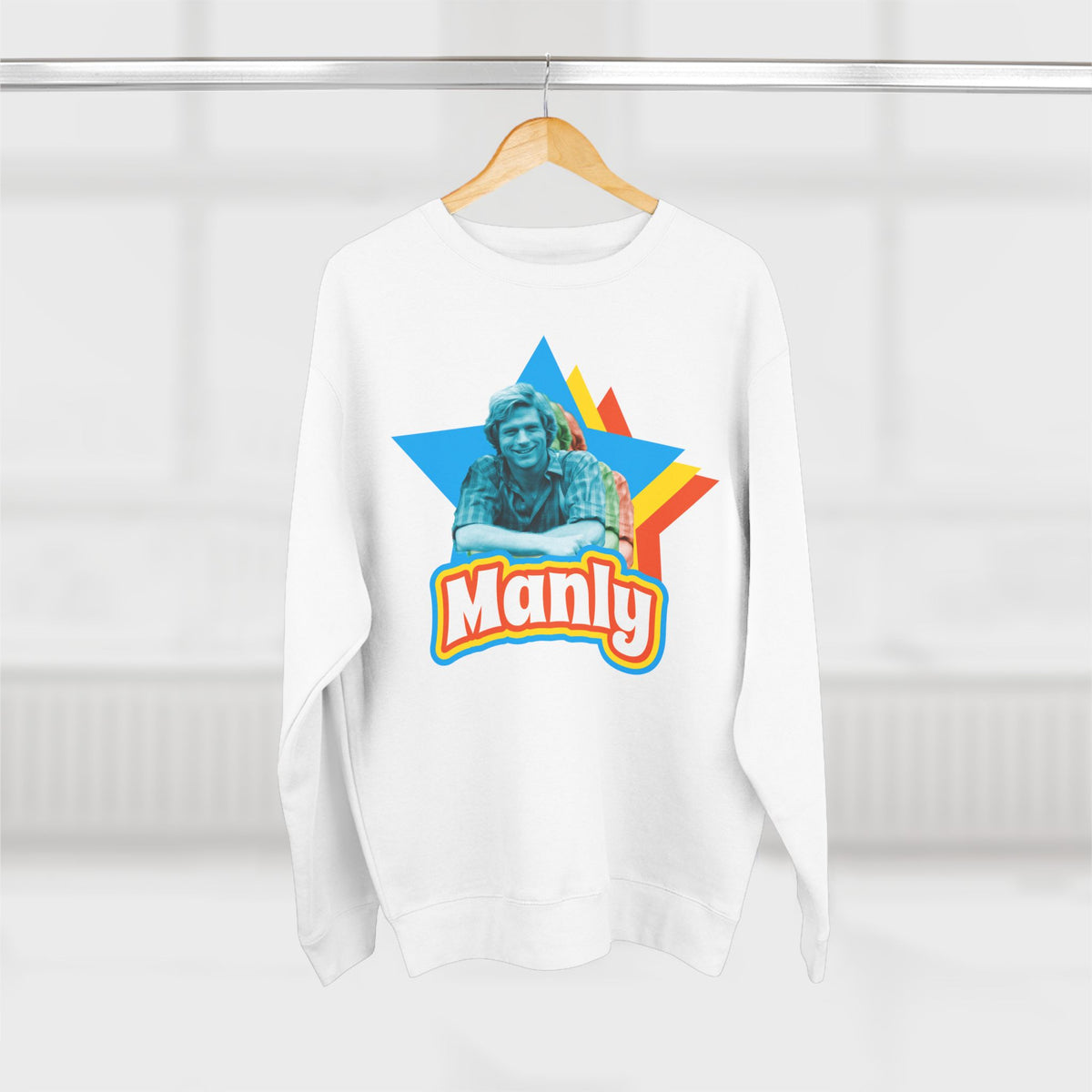 Manly Retro Sweatshirt – Graphic Crewneck