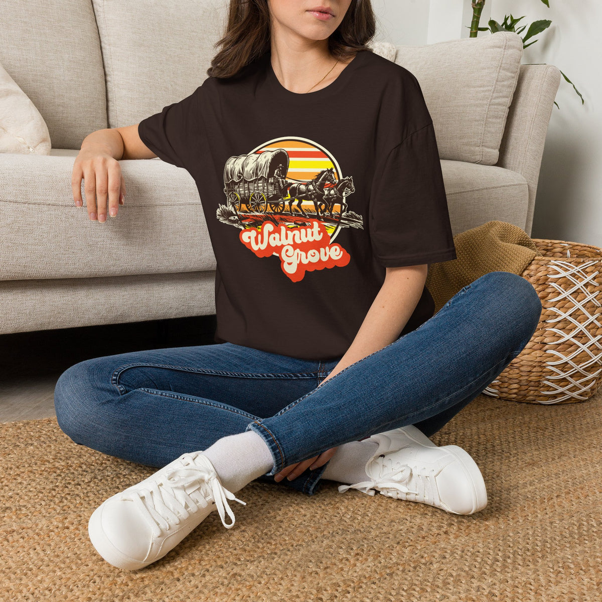 Walnut Grove Covered Wagon Unisex Softstyle T-Shirt Tee