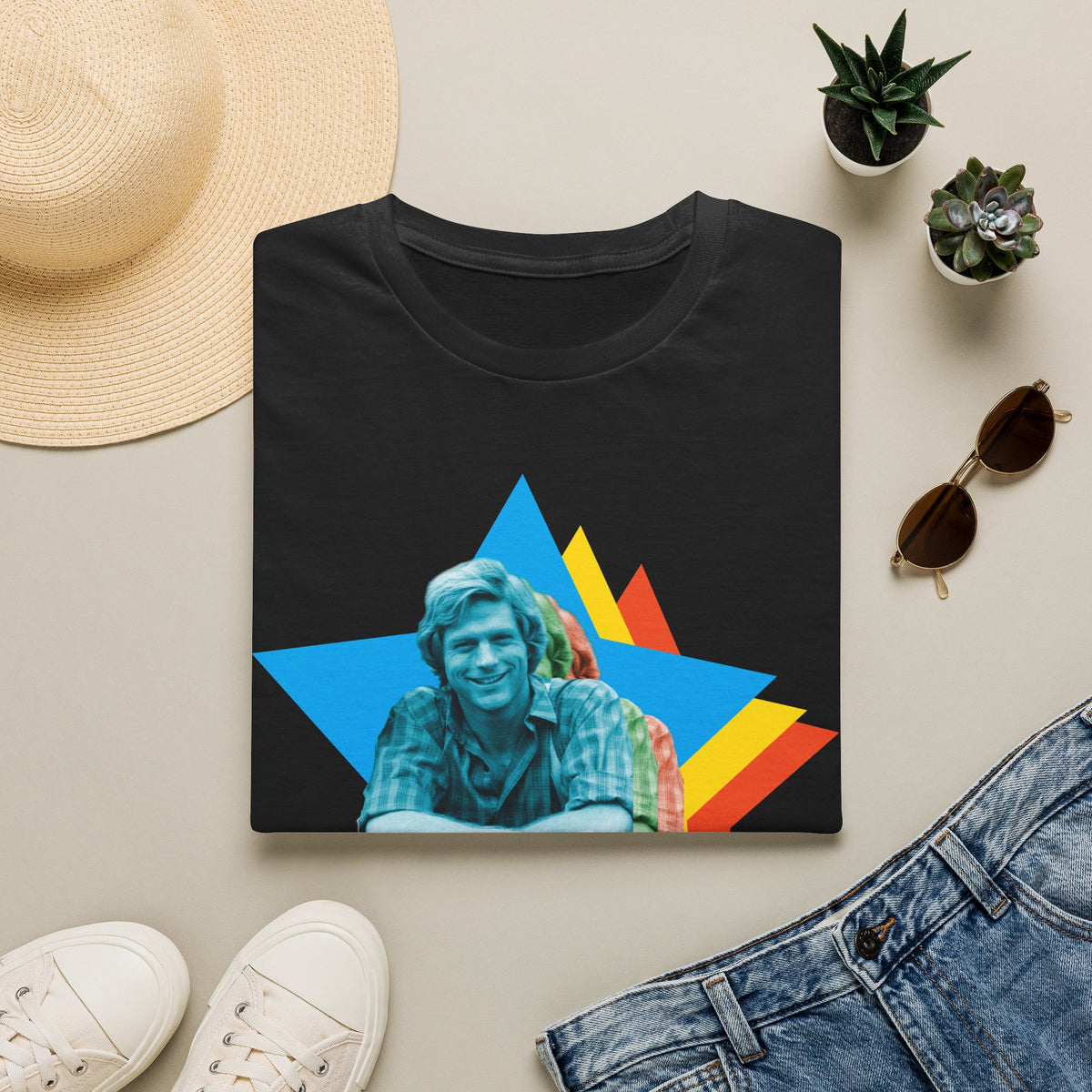 Manly Retro Star Unisex Softstyle T-Shirt Tee