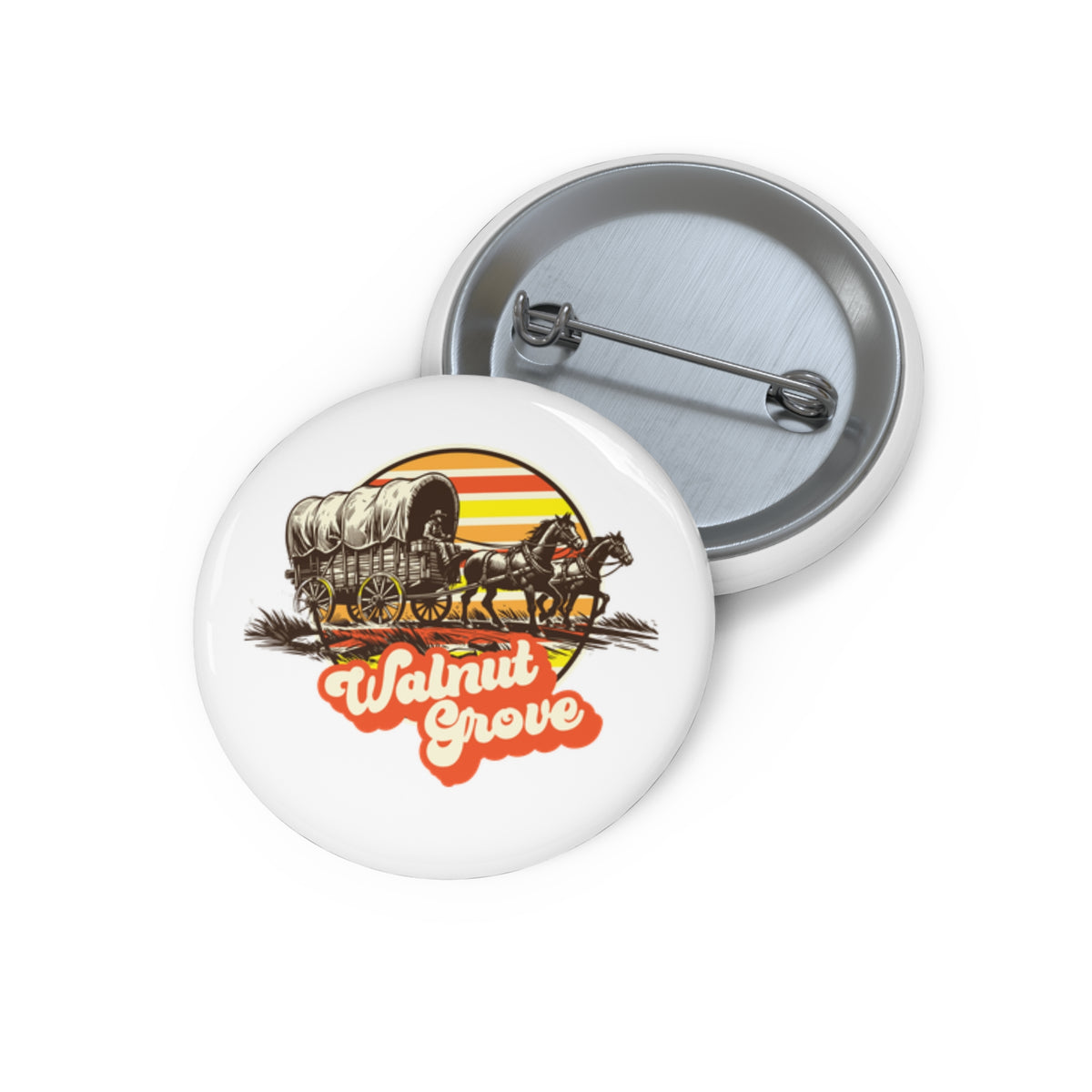 Walnut Grove Covered Wagon Button Pin