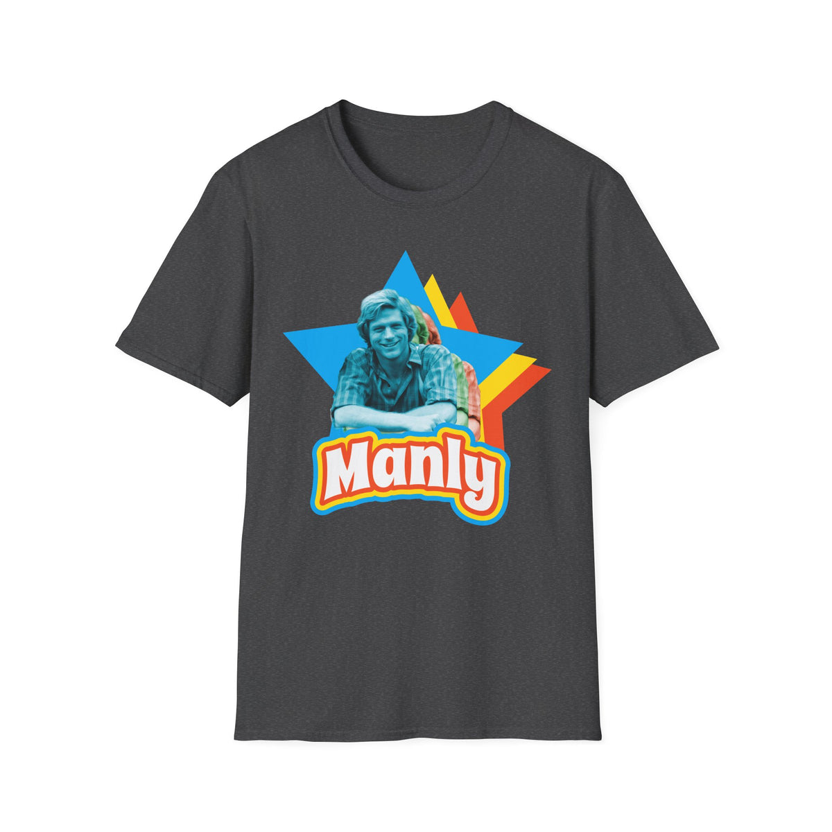 Manly Retro Star Unisex Softstyle T-Shirt Tee