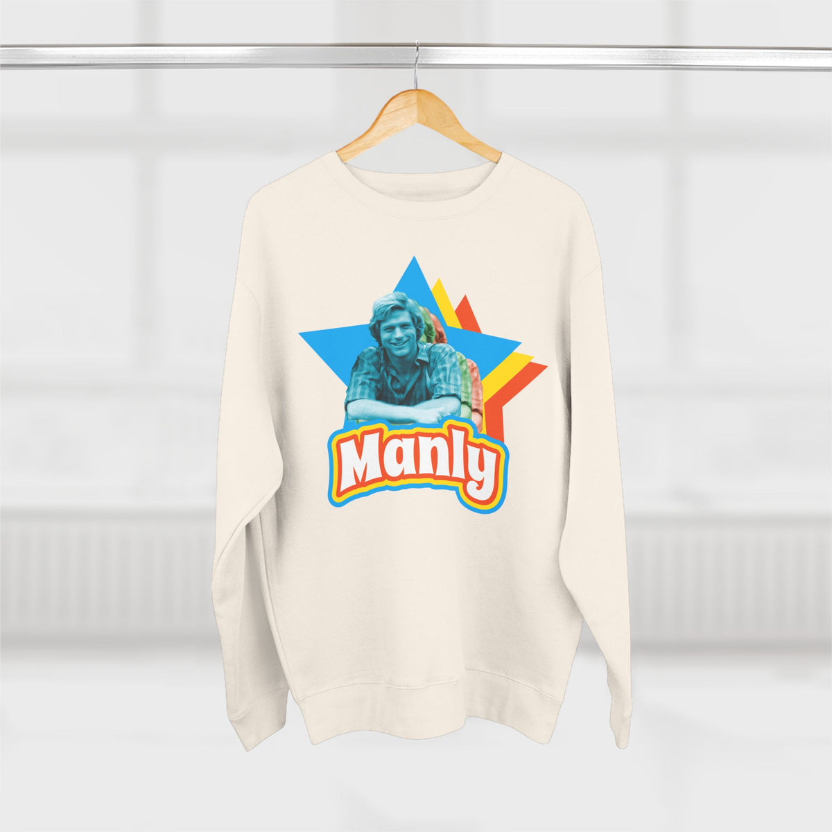 Manly Retro Sweatshirt – Graphic Crewneck